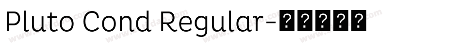 Pluto Cond Regular字体转换